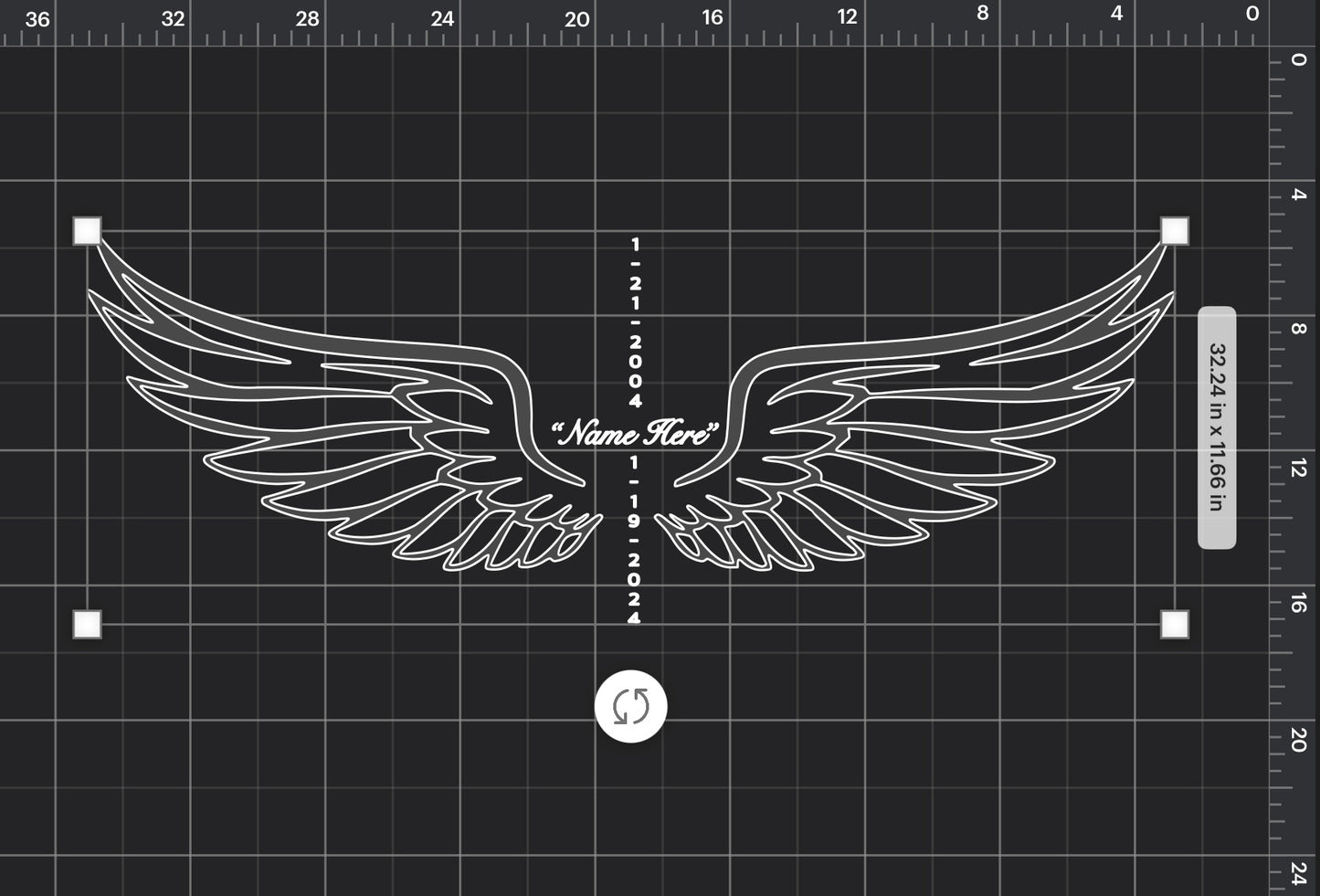 Hayden Memorial Cross Decal. 24in