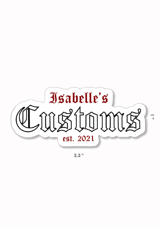 Customs Sticker