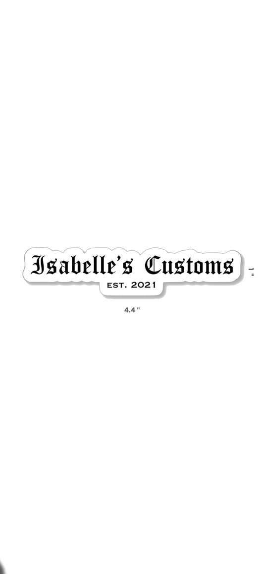 Isabelle’s Customs Sticker