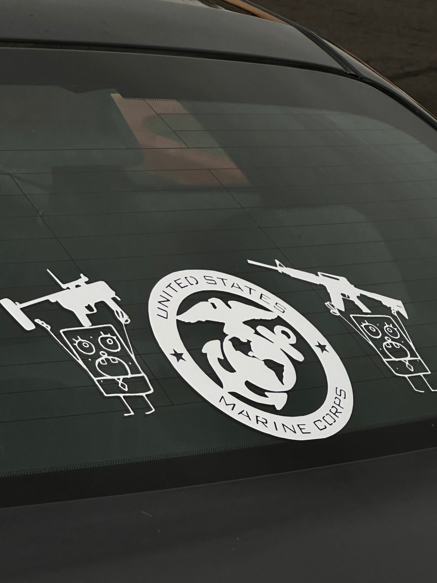 Marines X Doodlebob Decal. 24in