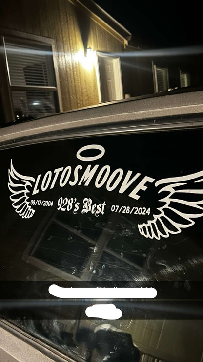 LOTOSMOOVE Memorial Decal 26in or 6in